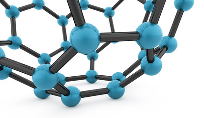 Molecular mesh structure rendered