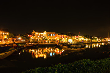 Hoi An Ancient Town by night, Quang Nam, Vietnam. Hoi An is recognized as a World Heritage Site by UNESCO.