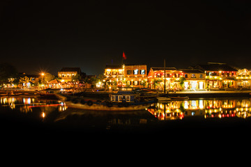 Fototapeta na wymiar Hoi An Ancient Town by night, Quang Nam, Vietnam. Hoi An is recognized as a World Heritage Site by UNESCO.
