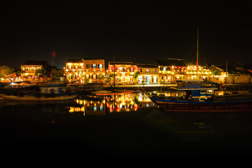 Fototapeta na wymiar Hoi An Ancient Town by night, Quang Nam, Vietnam. Hoi An is recognized as a World Heritage Site by UNESCO.