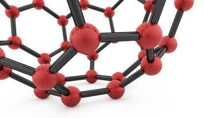 Molecular mesh structure rendered