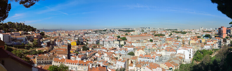 Naklejka na ściany i meble Lisbon, Portugal. Viewpoint from 