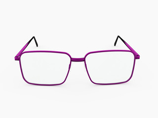 Glases on white background isolated