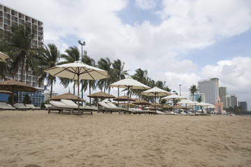 Loungers on the beach