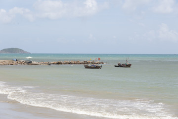 Fototapeta na wymiar beach landscape of Nha Trang