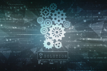 Digital Abstract technology background,2d illustration