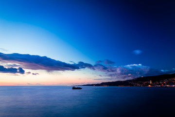 Fototapeta premium The castle and the lighthouse of Trieste