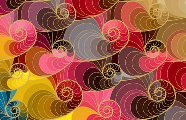 Vector wave background of doodle hand drawn lines