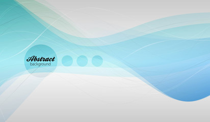 Abstract vector background, transparent waved lines for brochure