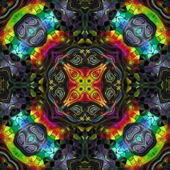 Abstract decorative multicolor texture - kaleidoscopic pattern 