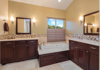 Fototapeta na wymiar New luxury bathroom interior.