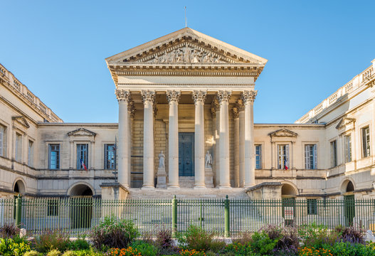 View at the Justice Palace in Montpellier