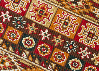 Machine woven rug pattern