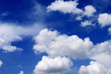 Naklejka na ściany i meble Blue Sky with Clouds