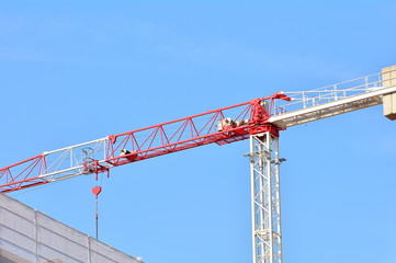 The crane at work