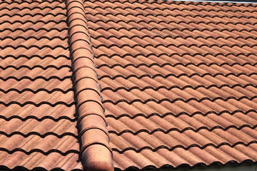 Red roof tiles