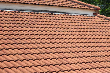 Red roof tiles