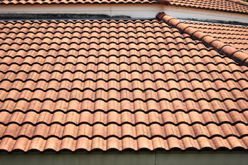 Red roof tiles