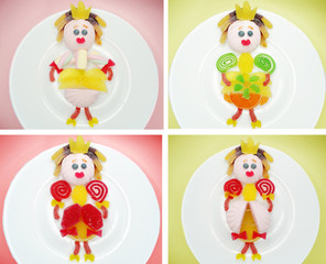 creative marmalade fruit jelly sweet food princess form