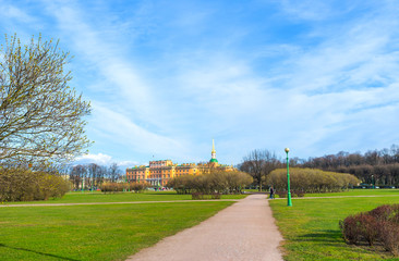The Engineers' Castle behind the Field of Mars in St Petersburg