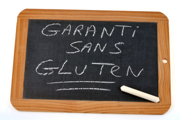 Obraz premium Ardoise avec écrit garanti sans gluten