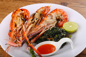 Grilled waterprawn
