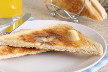 Toast with melting butter