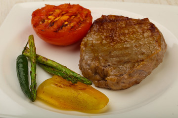 Grilled beef steak