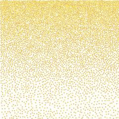 Golden grainy dotwork gradient texture. Retro halftone stippled background.