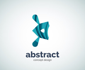 Vector abstruse shape logo template