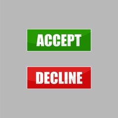 Accept or Decline Button Icon