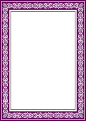  vintage frame on white