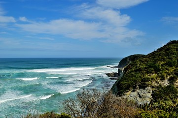 Fototapeta na wymiar Castle Cove lookout on the Great Ocean Road in Victoria, Australia