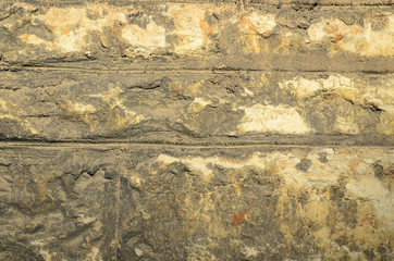Close up of old stone bricks for texture or background.