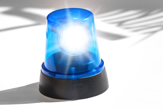 Blaulicht Feuerwehr, Polizei News Einsatz, mit Schatten