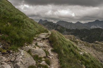 Mountain trail in the High Tatras