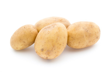 New potato isolated on white background.