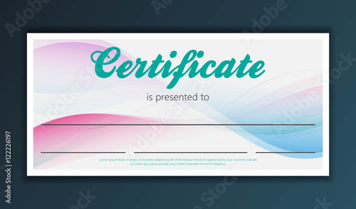 "Vector certificate background. Modern flat style" Stock image and