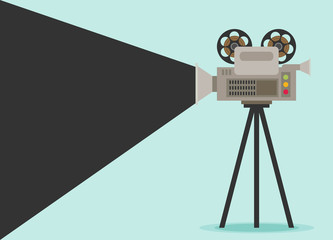 Video camera, flat design