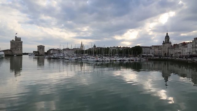La Rochele France city Harbor
