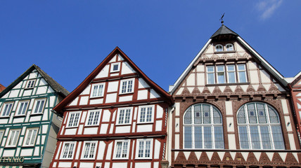 Fritzlar: Malerische Stadthäuser am Markt (15.-17. Jh.,Hessen)