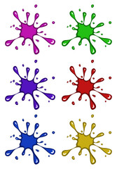 ink blob, blot, splash  vector symbol icon design. Beautiful ill