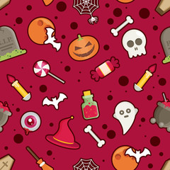 Halloween Seamless Pattern vector