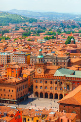 Italy Piazza Maggiore in Bologna old town © Yasonya