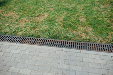 Drain water in garden