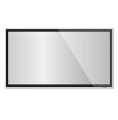 Smart TV Mock-up, Vector TV Screen, LED TV hanging on the wall