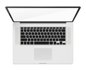 Laptop, Computer. Top view