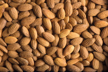 Almonds background.