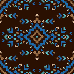 hand drawn tribal seamless pattern