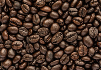 background of brown coffee beans
